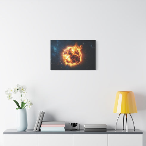 Exploding Supernova in Deep Space (Edition IV) — 24×16 Canvas Wall Art — Living Room Wall Lifestyle View