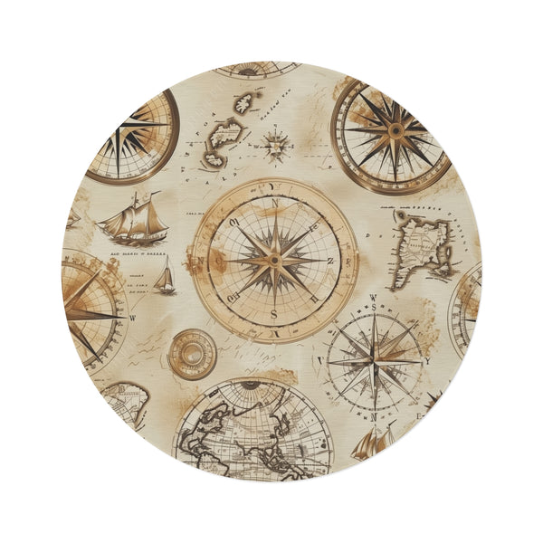"Explore the World: Vintage Maps Rug"