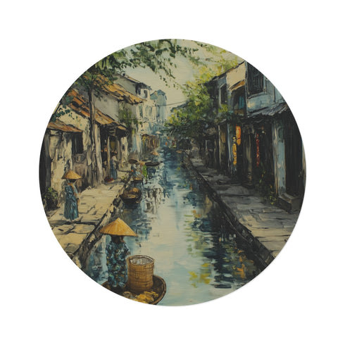 "Exquisite Hanoi Round Rug"
