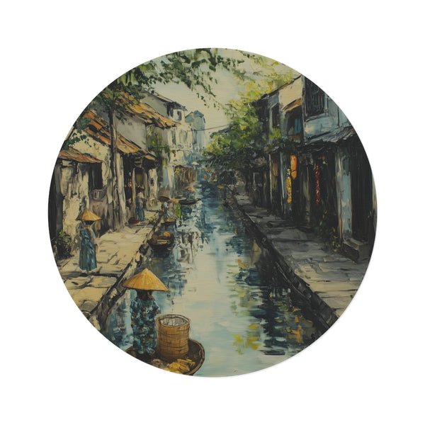 "Exquisite Hanoi Round Rug"