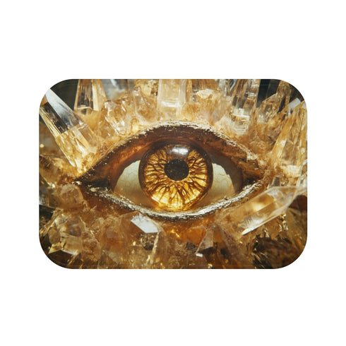 "Eye-Shaped Levitating Crystal Bath Mat"