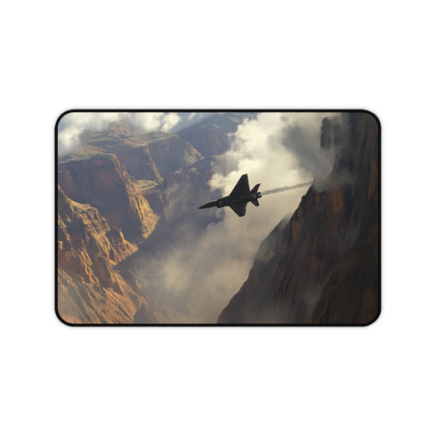 "F-22 Raptor Desk Mat: Soar!"