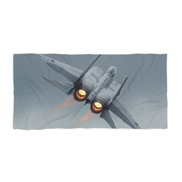 "F14 Fighter Jet Beach Towel: Soar in Style!"