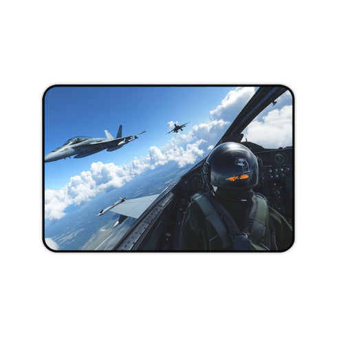"F14 Flying Desk Mat: Soar High!"