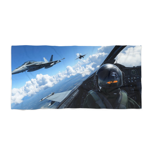 "F14 Flying High Beach Towel"