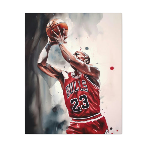 Canvas print of Jordan MVP, 10" x 8", indoor hanging decor.