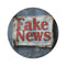 "Fake News Round Rug: Headline Highlight"