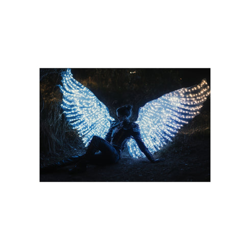 "Fallen Angel Glowing Wings Art"