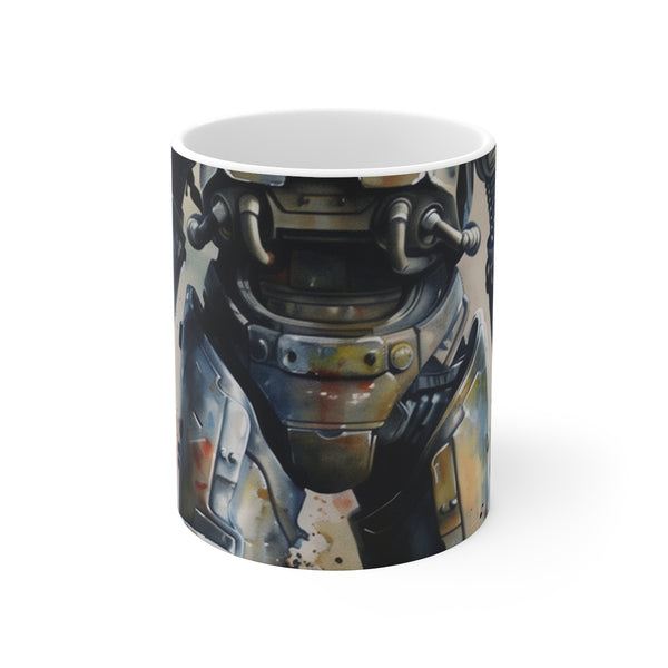 "Fallout Power Armor Watercolor Mug"