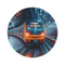 "Fast Track Round Rug: Train-inspired Home Decor"