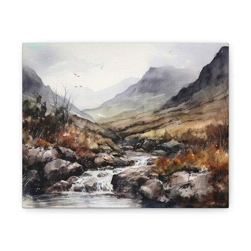 Scottish Serenade Enchanted Garden Landscape Canvas Print 8x10 1.25".