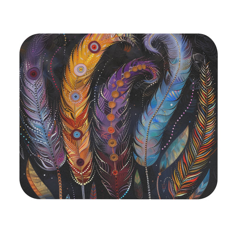 Feathered Bohemian Mouse Pad Nature-inspired ease