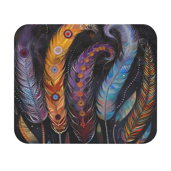 Feathered Bohemian Mouse Pad Nature-inspired ease