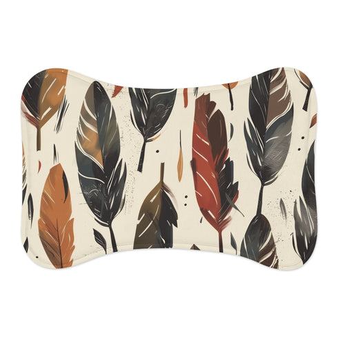 Feathered Boho Pet Feeding Mat