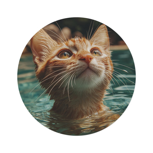 "Feline Fantasy Round Rug"