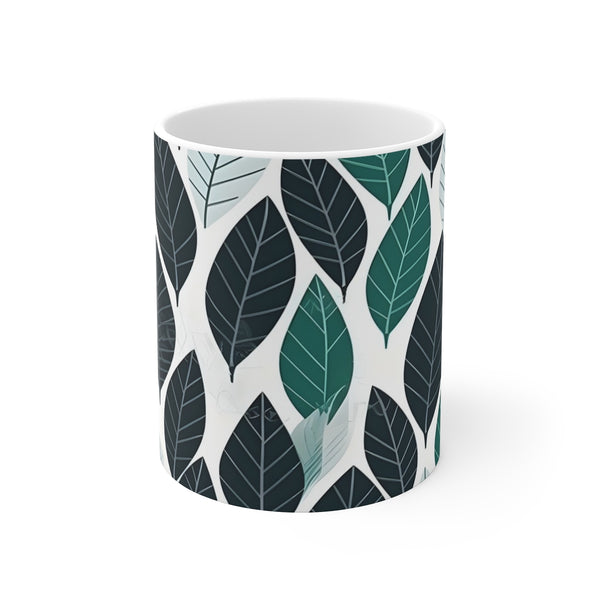 "Ferret Leaf Texture Mug"