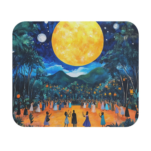 Festival Night Full Moon Mouse Pad