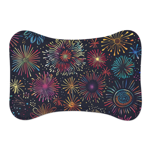 "Festive Fireworks Pet Mat"