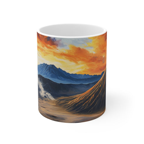 "Fiery Heart Sunrise Mug: Mt Bromo"