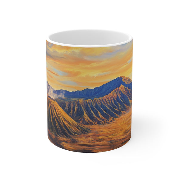 "Fiery Heart Sunrise Mug"
