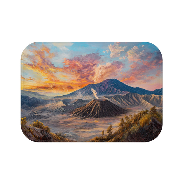 Fiery Sunrise Bath Mat: Mt. Bromo Beauty