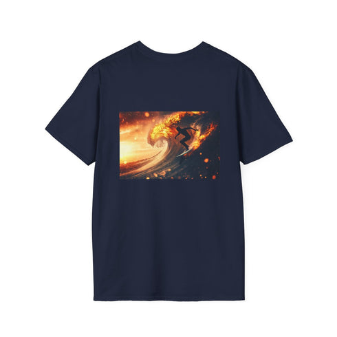 Fiery Wave Rider Surf T-Shirt