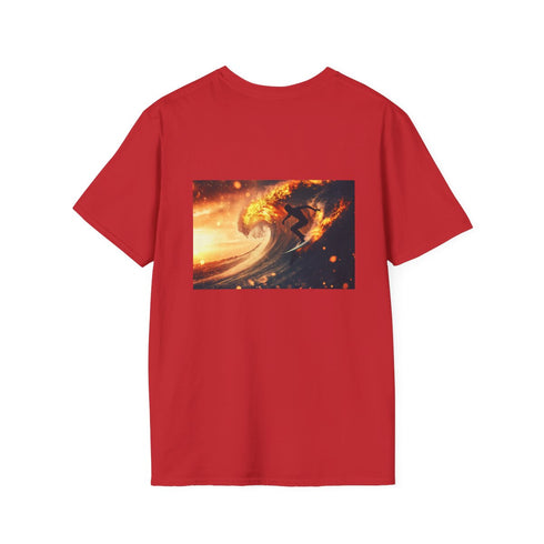 Fiery Wave Rider Surf T-Shirt