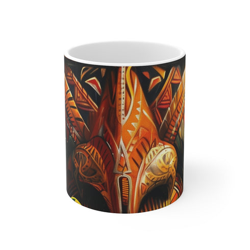 "Fiji Mask Painted Coffee Mug"