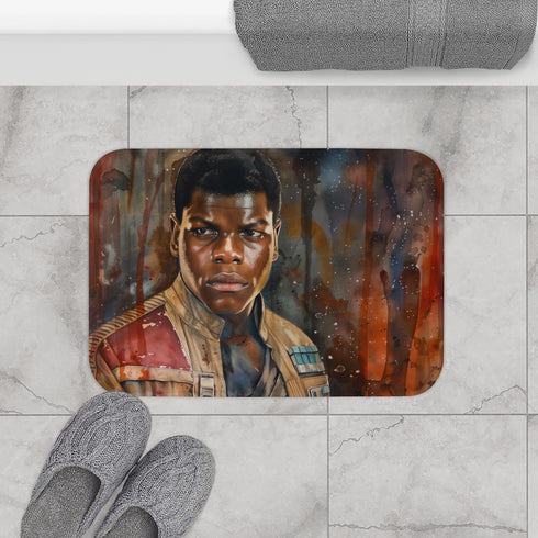 Finn Star Wars Luxury Memory Foam Bath Mat - Bathroom Lifestyle View