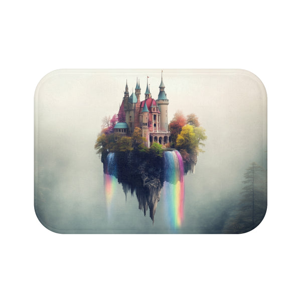 Floating Castle Rainbow Waterfall Bath Mat