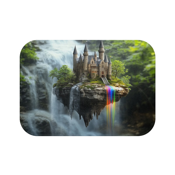 Floating Castle Rainbow Waterfall BathMat