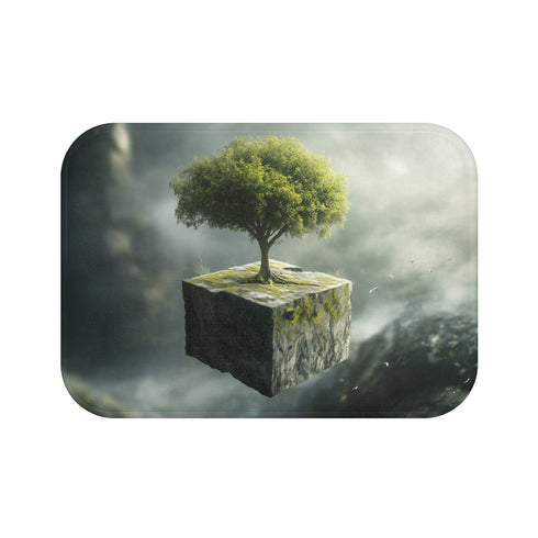 Floating Cube Bath Mat Tree