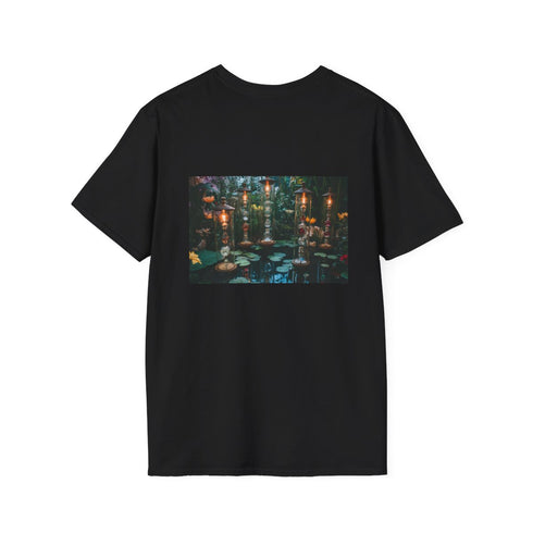 Floating Garden Hourglass T-Shirt Design.