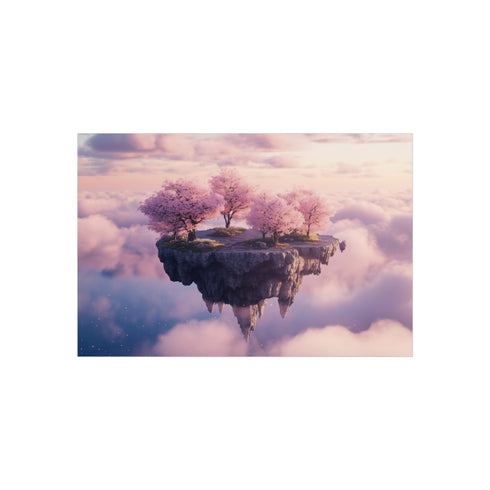 Floating Island with Cherry Blossoms