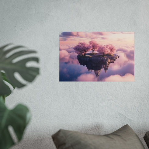 Floating Island with Cherry Blossoms