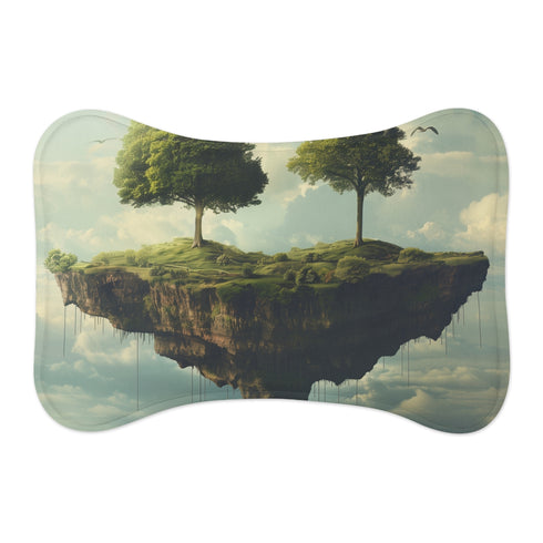 Floating Islands Pet Mat: Surreal Wonderland