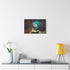 Floating Library under Time Vortex (Edition III) — 24×16 Canvas Wall Art — Living Room Wall Lifestyle View