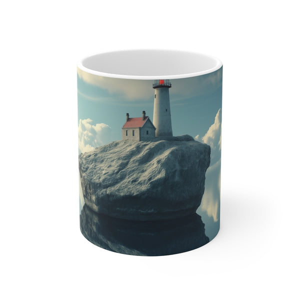 Floating Rock Lighthouse Coffee Mug