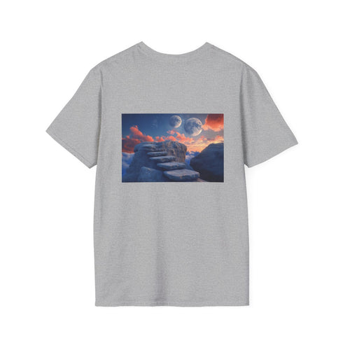 Floating Staircase Rocks Moon T-shirt