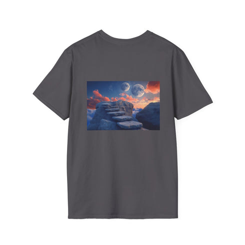 Floating Staircase Rocks Moon T-shirt