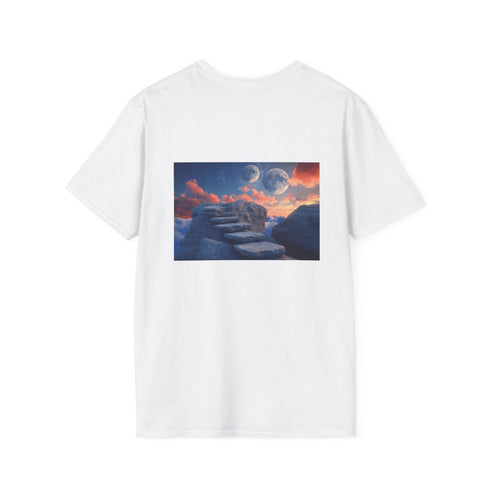 Floating Staircase Rocks Moon T-shirt