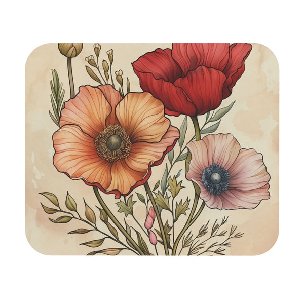 Floral Bliss Mouse Pad Hand-drawn and Stylish