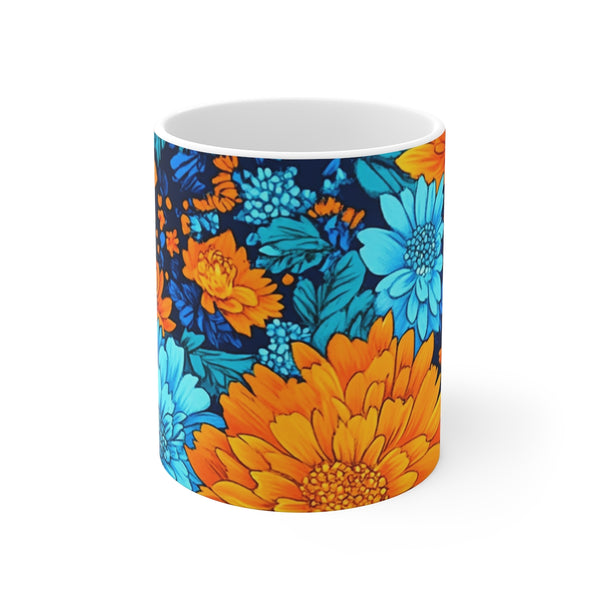 "Floral Burst Coffee Mug"