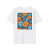 Floral Fantasy Tee: Orange & Blue