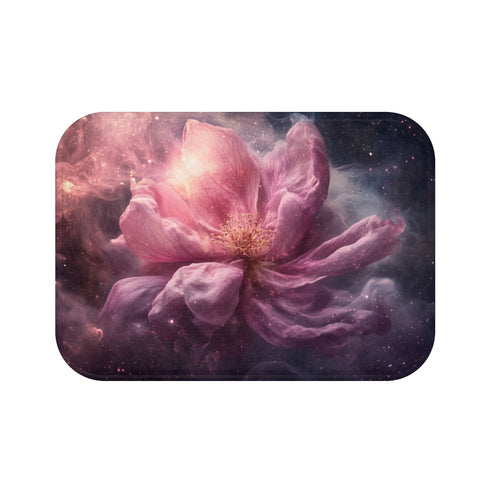 "Floral Swirl Bath Mat Nebula"
