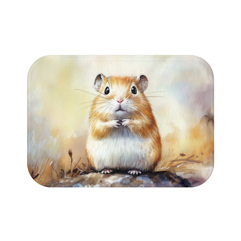 "Fluffy Gerbil Bath Mat"