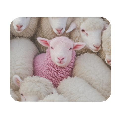 Fluffy Lamb Pastel Mouse Pad