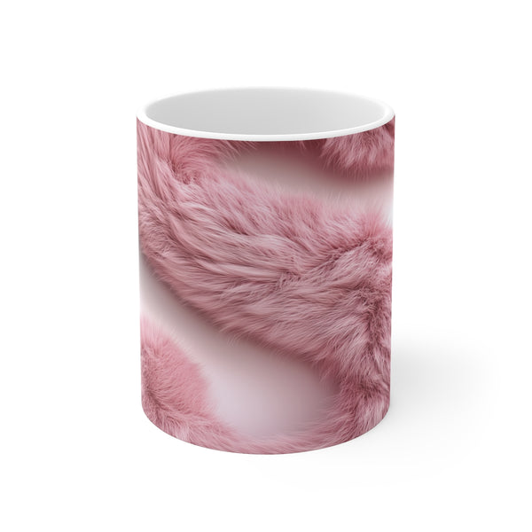 "Fluffy Pink 3D Letter S Mug"