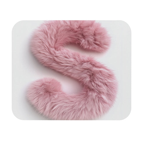 "Fluffy Pink 3D S Mouse Pad"