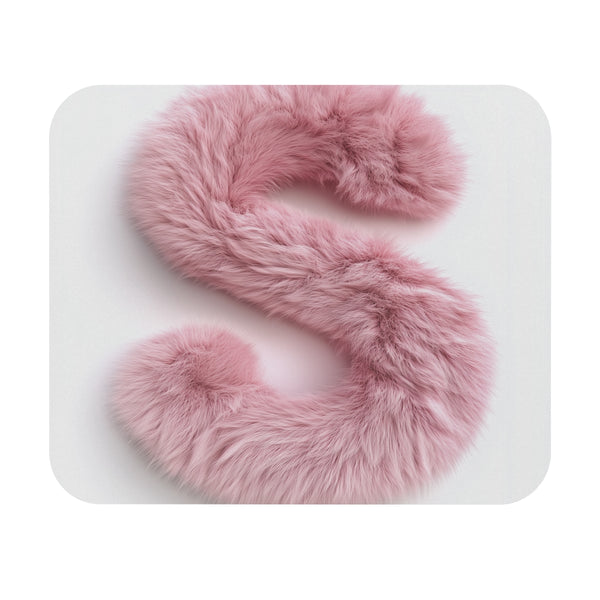"Fluffy Pink 3D S Mouse Pad"